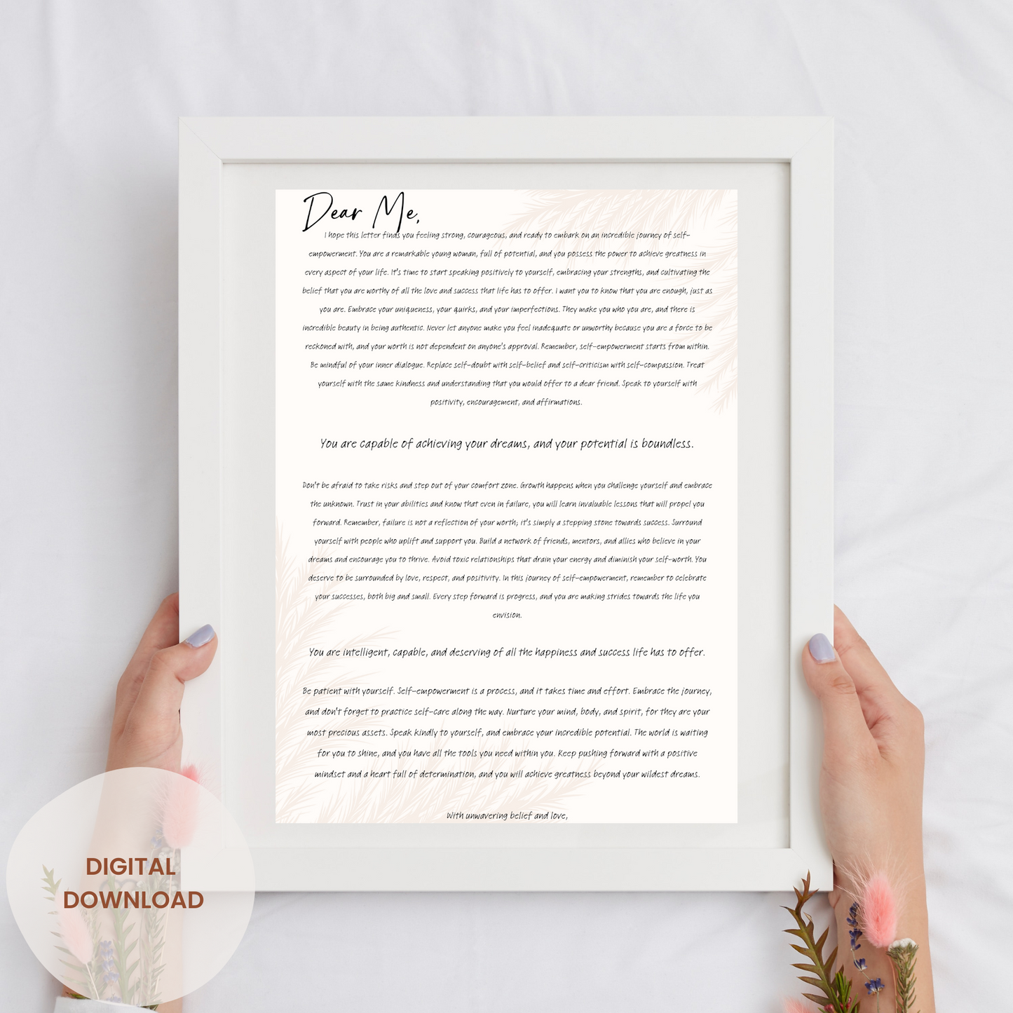 Eternal Bloom: A Journey to Self-Empowerment | Set of 4 Printables