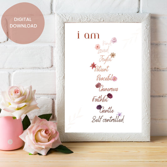 Fruits of the Spirit Spiritual Quote Poster