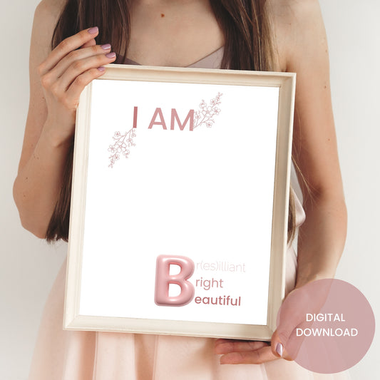 I Am brilliant quote art