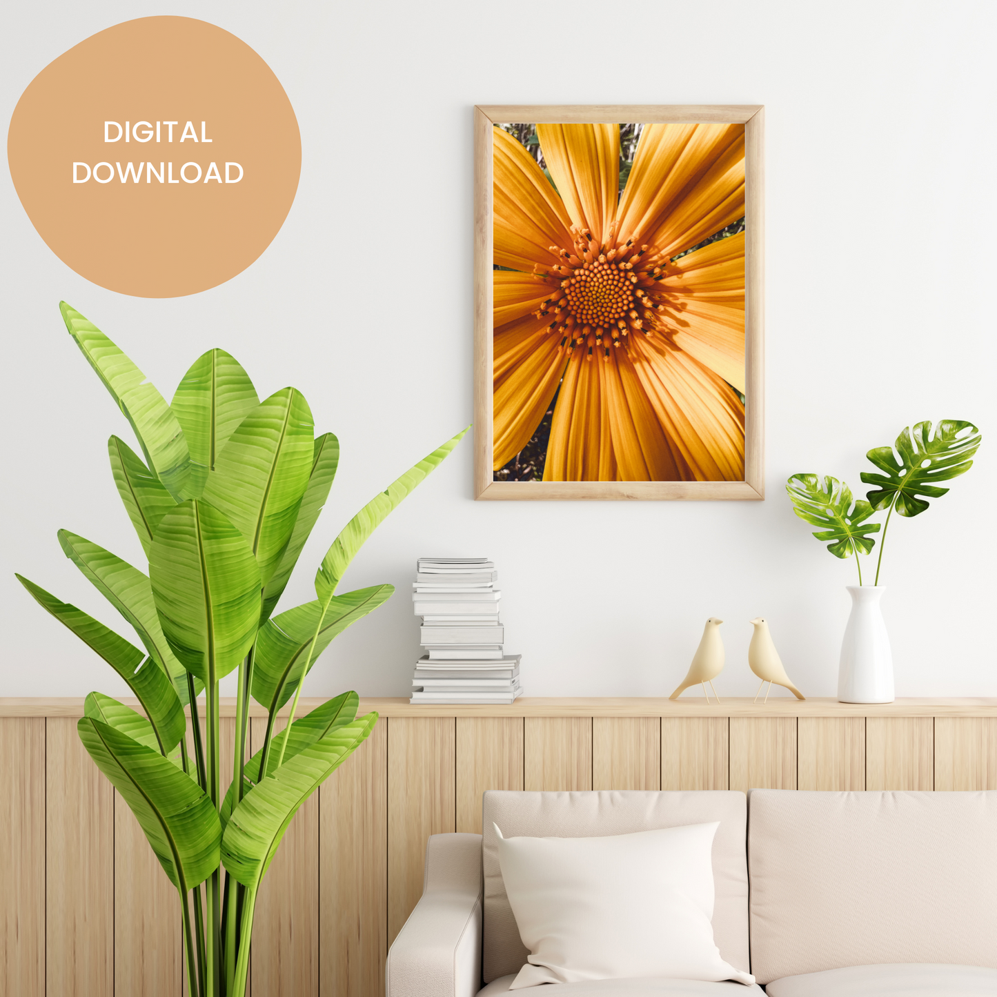 Golden Splendor: A Vibrant Yellow Flower - Printable Wall Art