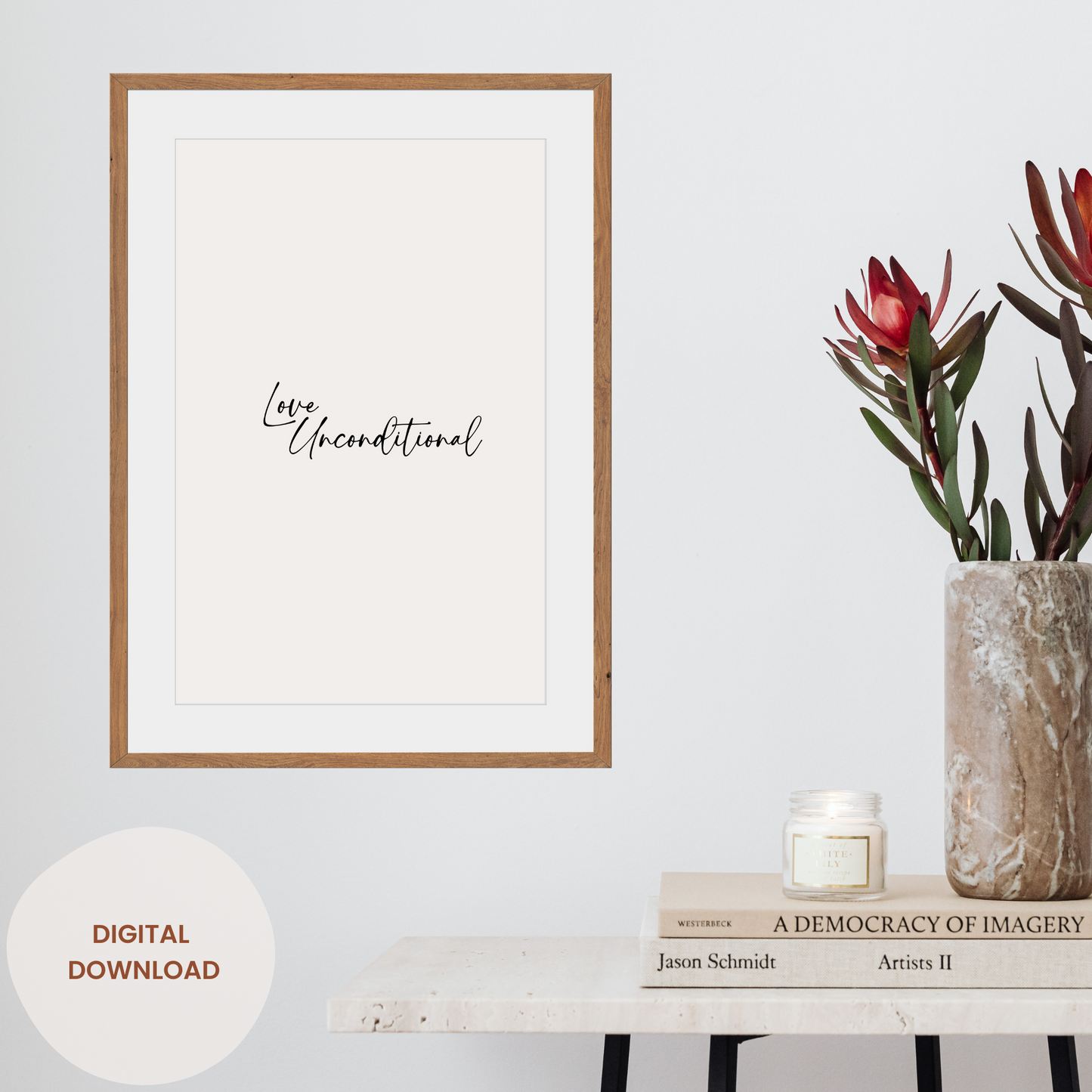 Love Unconditional - Minimalist Printable Art Poster