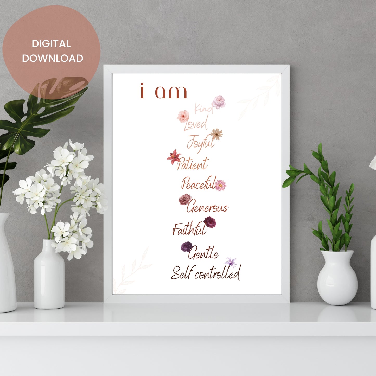 Fruits of the Spirit Spiritual Quote Poster