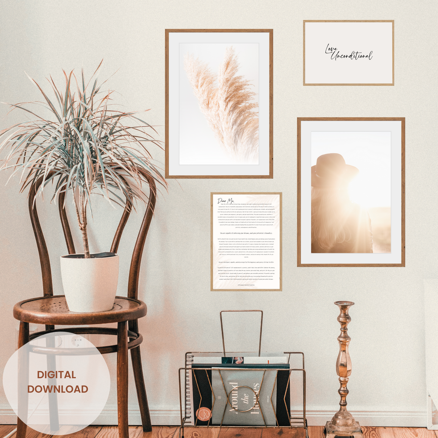 Eternal Bloom: A Journey to Self-Empowerment | Set of 4 Printables