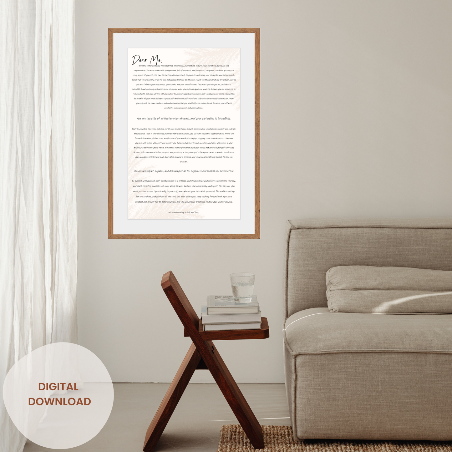 Love Unconditional - Minimalist Printable Art Poster