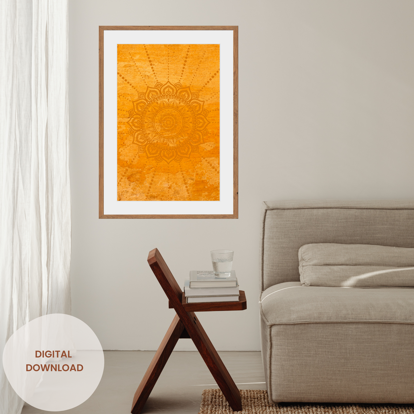 Complex Emotions - Mustard Mandala Art Printable