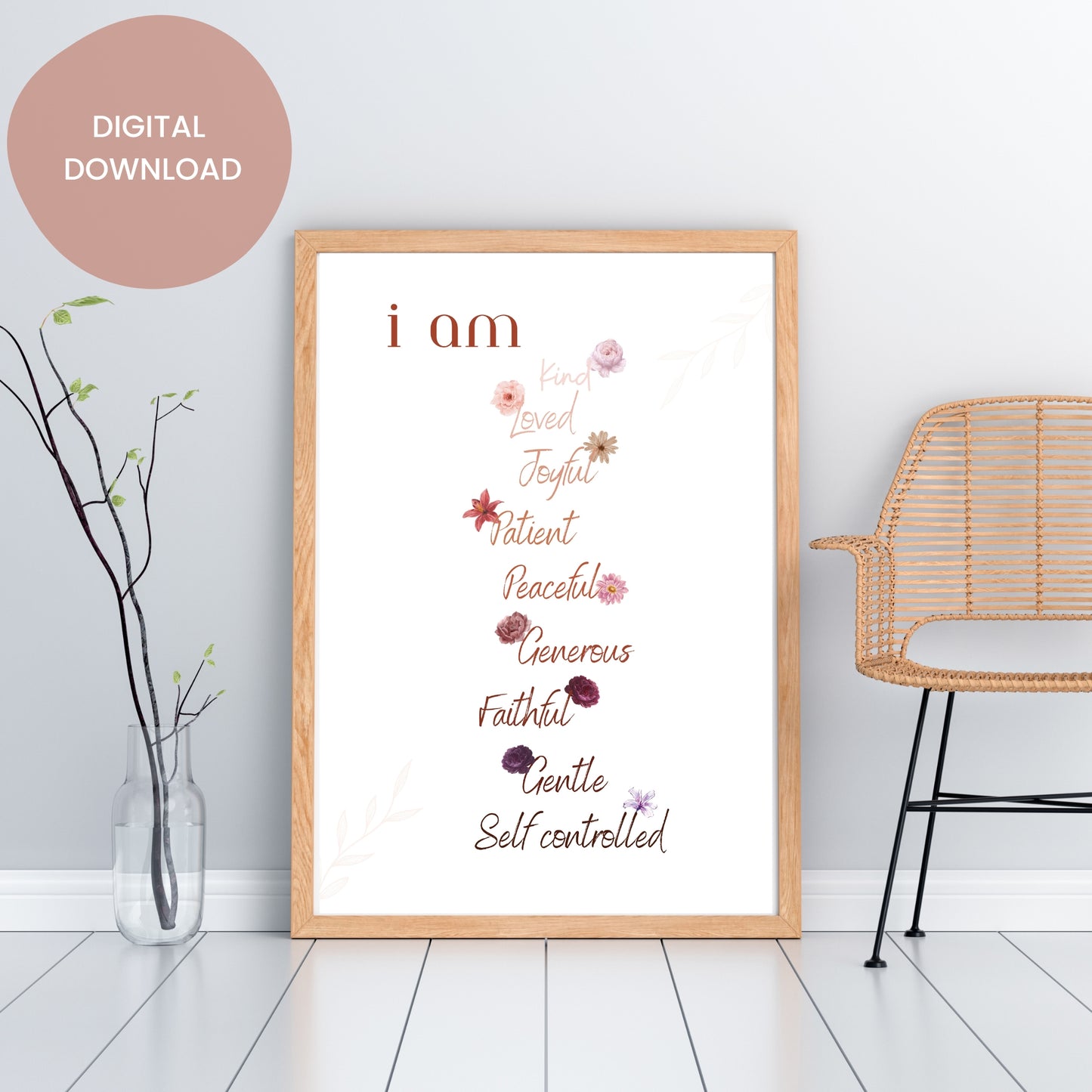 Fruits of the Spirit Spiritual Quote Poster