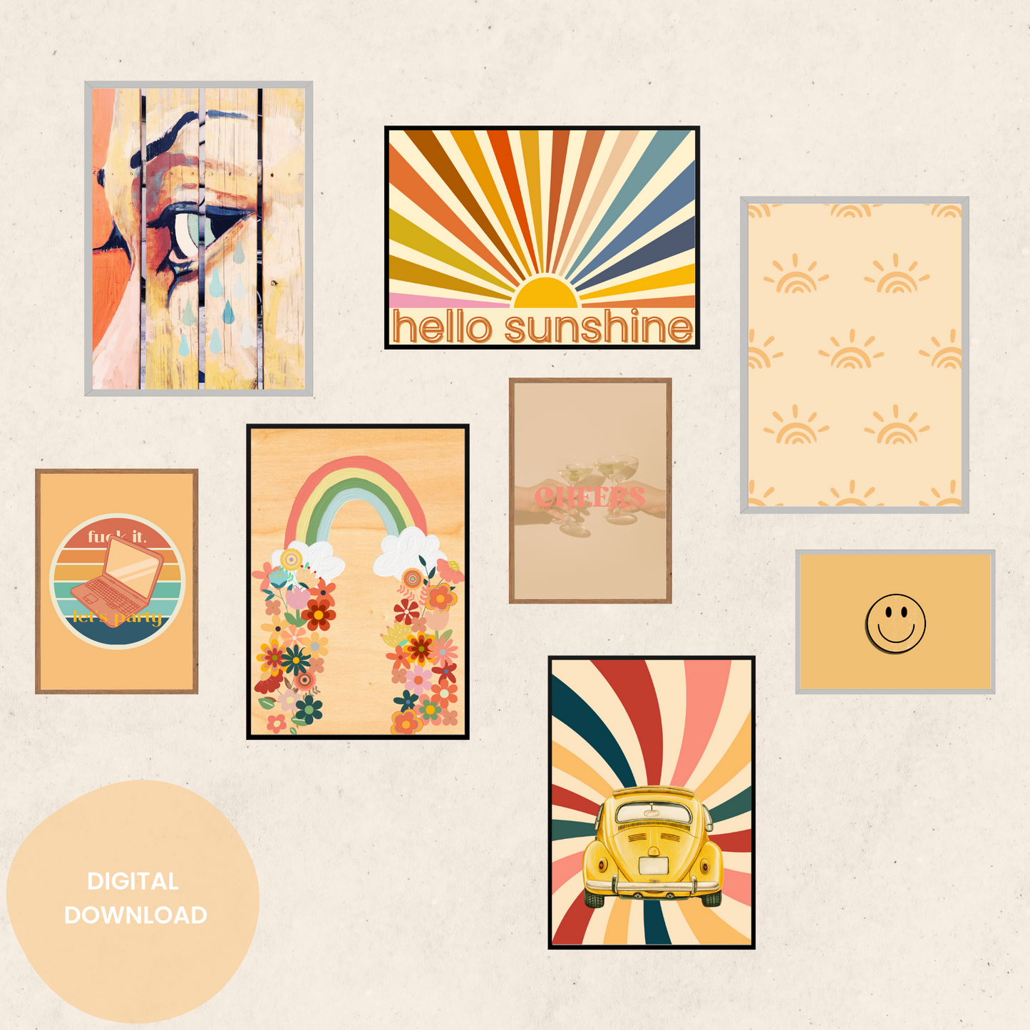 Retro Life Bundle - Wall Art Collection of 8