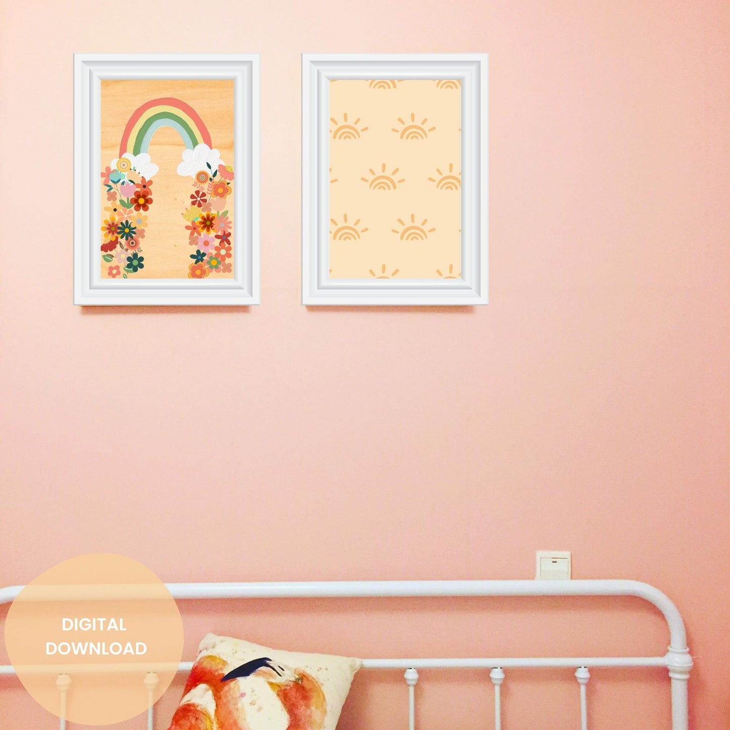 Abstract Rainbow Drizzle - Retro College Life Art | Dorm Room Poster