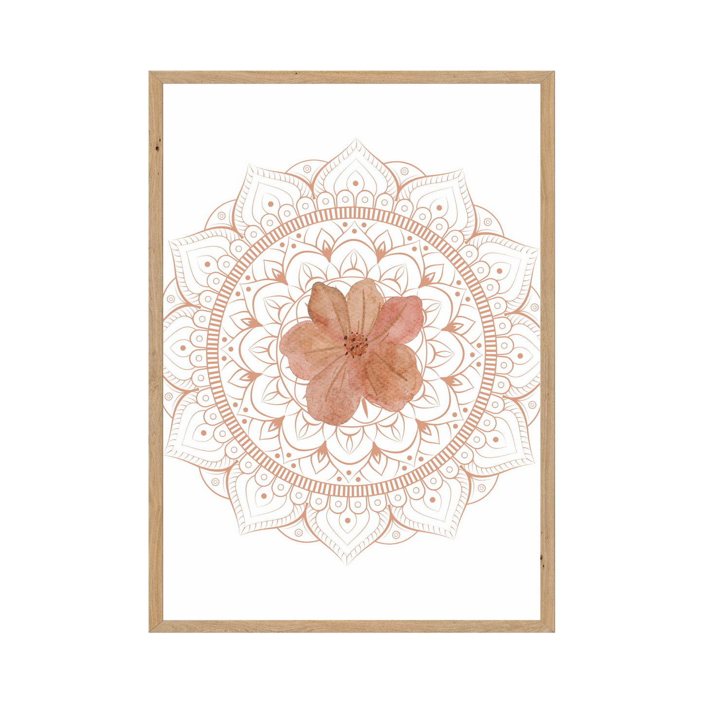 Floral Mandala modern wall art decor - Printable