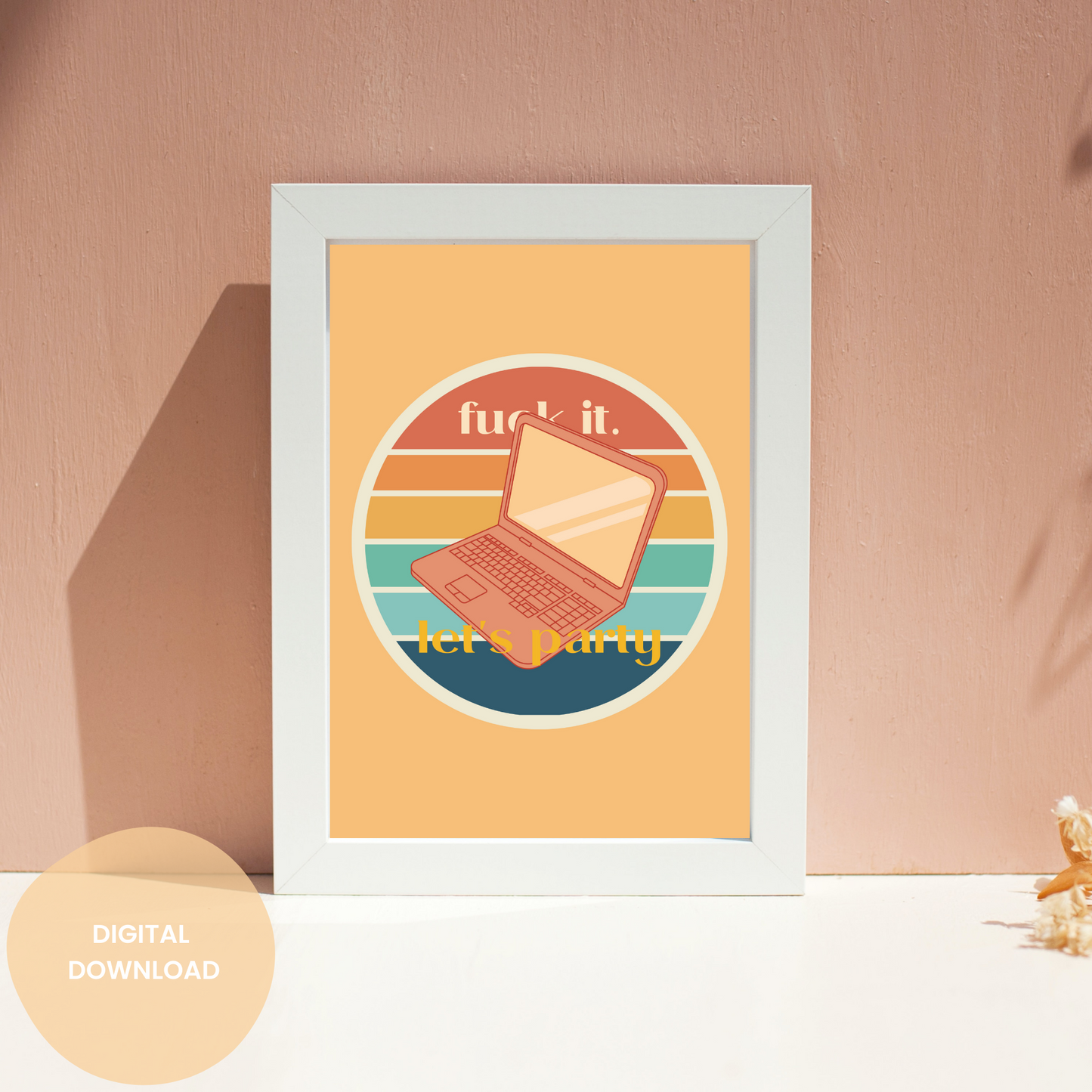 Party Rebellion - Retro College Life Art | Dorm Room Poster