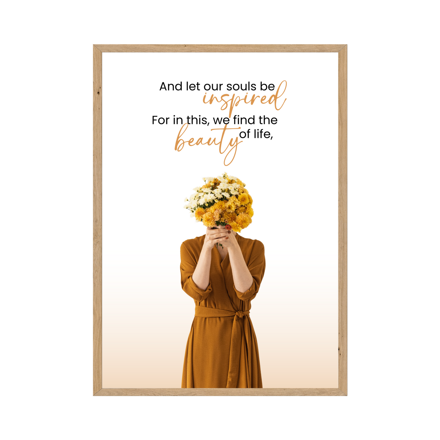 Serenity in Blooms - Art Printable of a Woman with Flowers