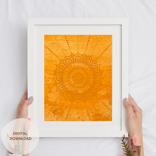 Complex Emotions - Mustard Mandala Art Printable
