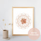 Floral Mandala modern wall art decor - Printable