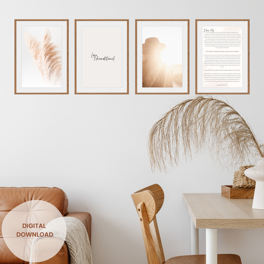 Eternal Bloom: A Journey to Self-Empowerment | Set of 4 Printables