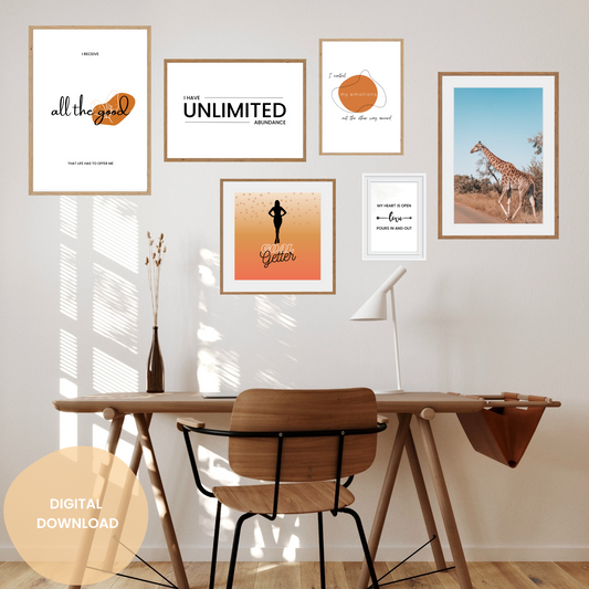Inspirational Woman's Wall Art Pack: 6 Posters