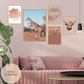 Shades of Pink African Animal Gallery Wall Printables