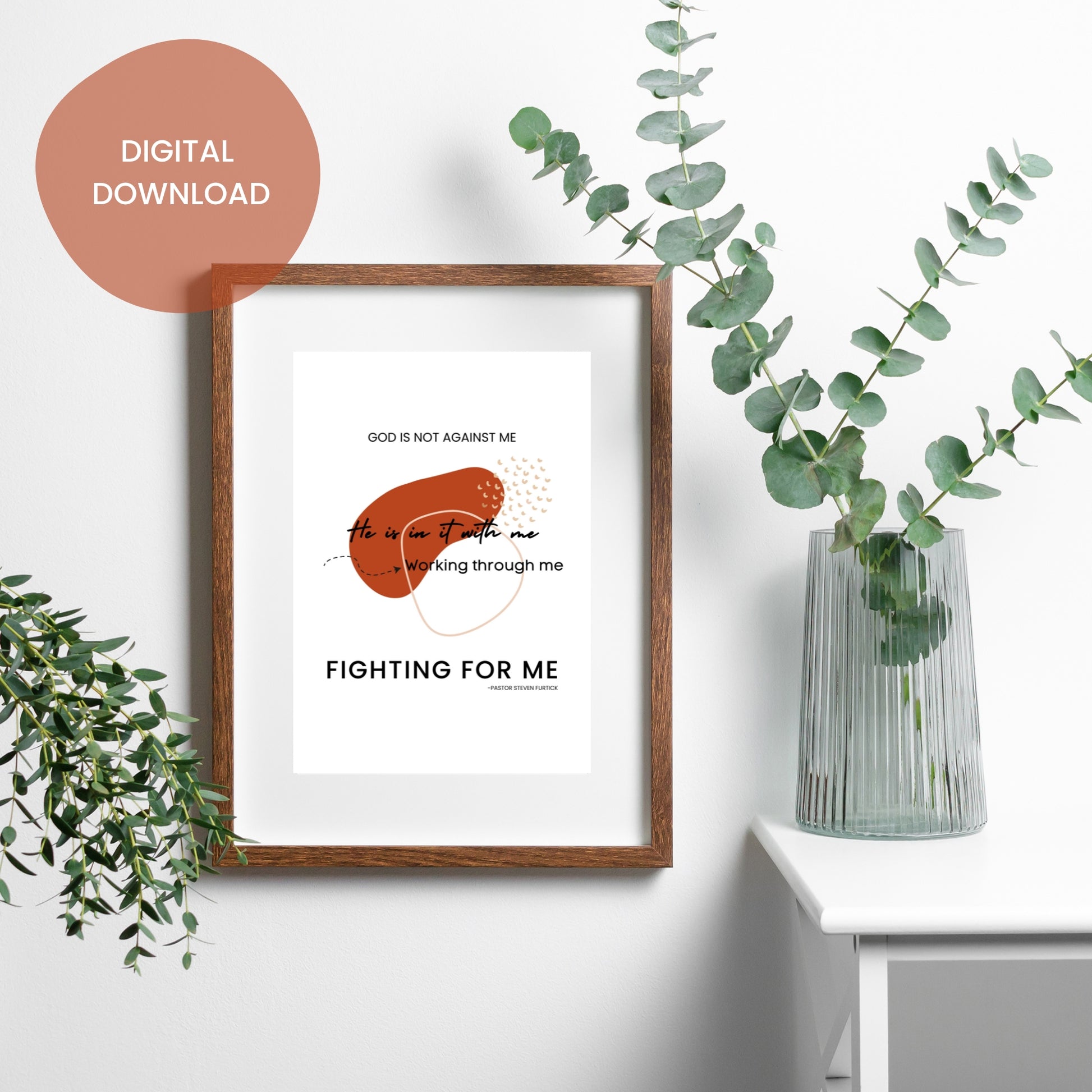 God is with Me Spiritual Poster - Printable Download