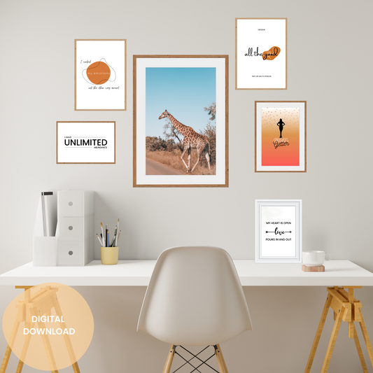 Inspirational Woman's Wall Art Pack: 6 Posters