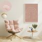 Hopeful Blooms - Pink Rainbow of Quotes Wall Collage Poster