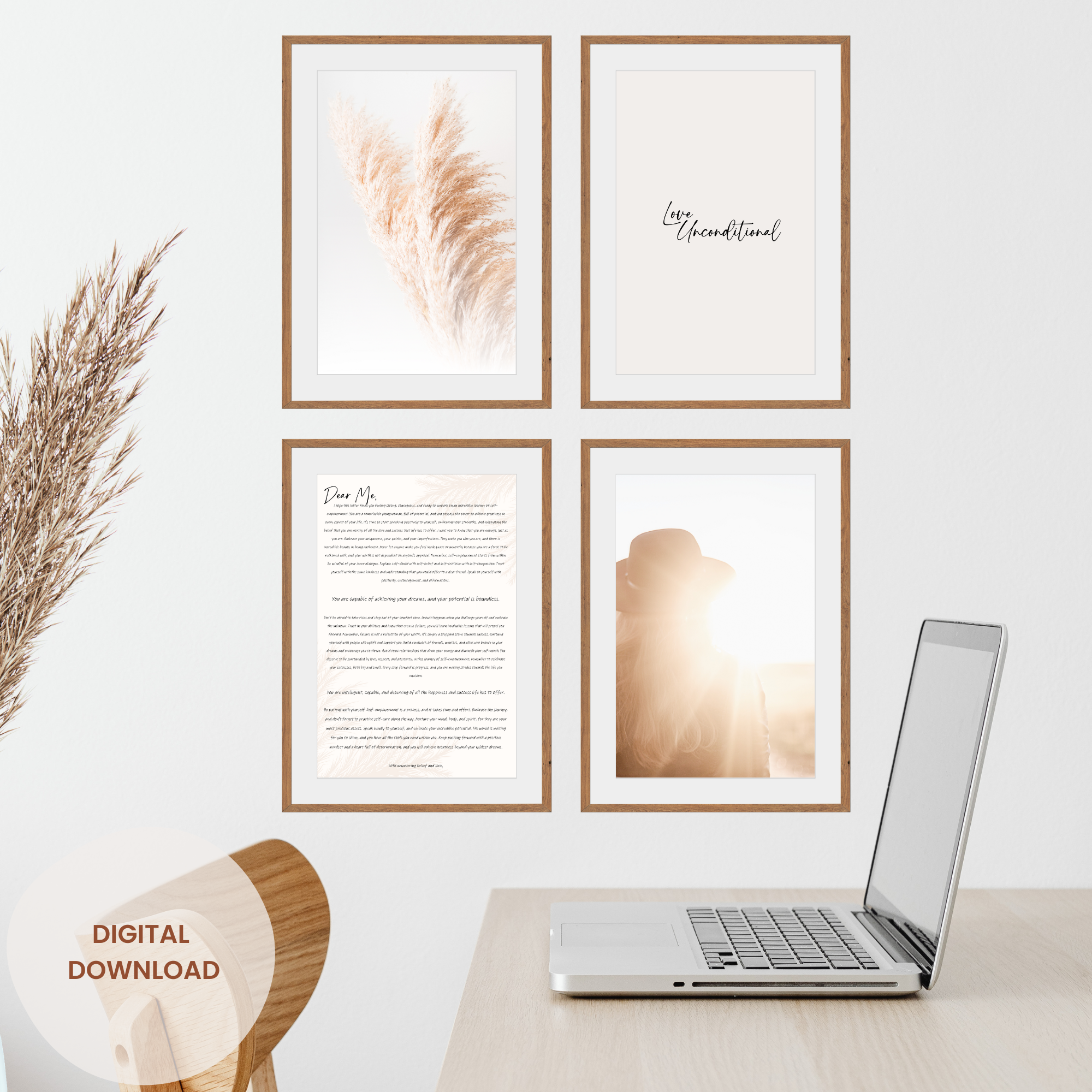 Eternal Bloom: A Journey to Self-Empowerment | Set of 4 Printables
