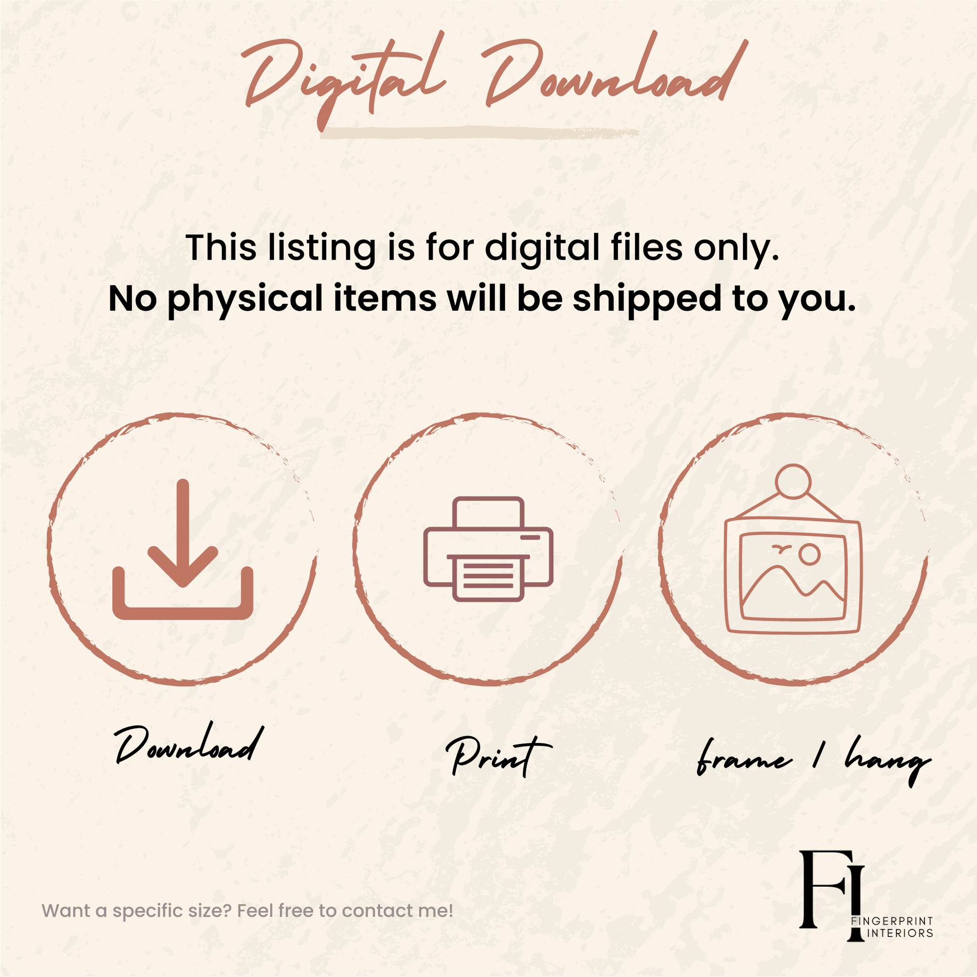 digital download instructions for motivational quote wall art