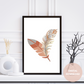 Pink feather Wall Art Decor - Digital Download