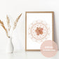 Floral Mandala modern wall art decor - Printable