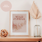 Wild Flower Wall Collage Poster - Whimsical Graphic for Artful Decor