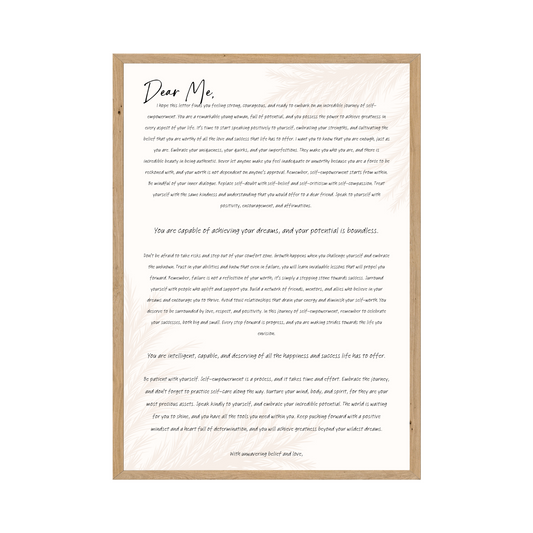 Dear Me - A Letter of Self-Empowerment Artwork