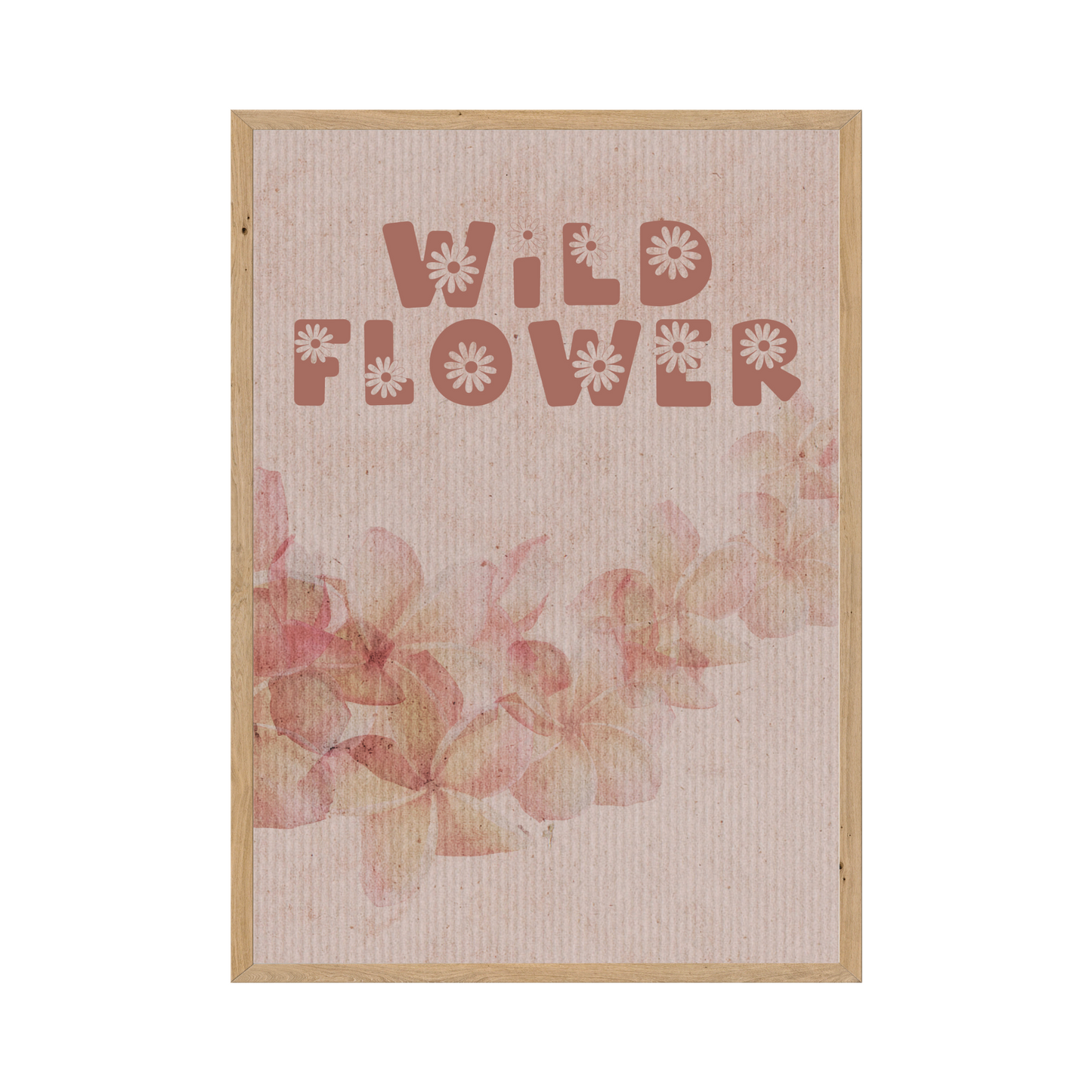 Wild Flower Wall Collage Poster - Whimsical Graphic for Artful Decor