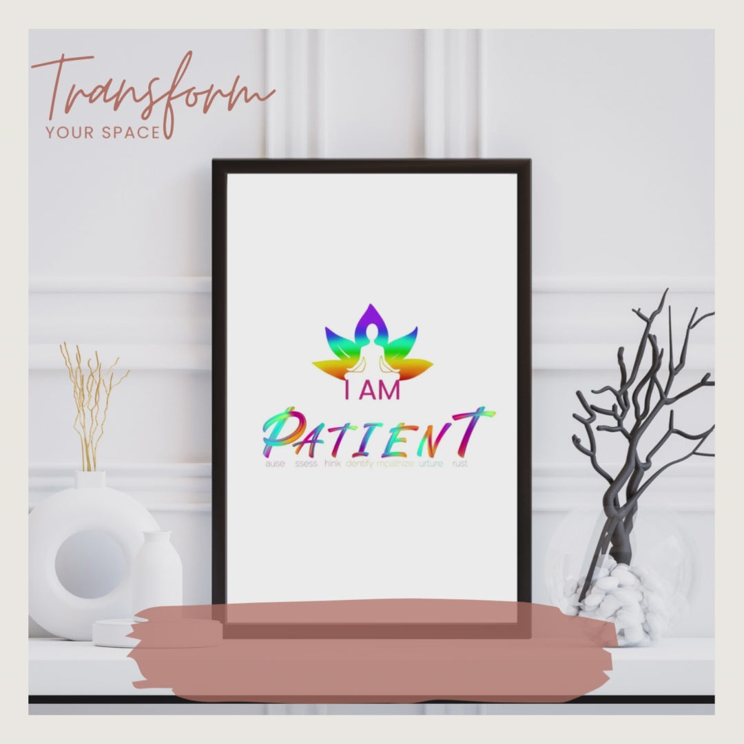 I am patient Positive Affirmations Poster - Printable Wall Art Fingerprint Interiors Brand video